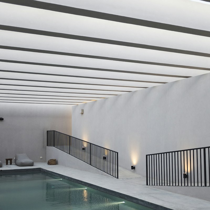 Pool deck at the spa