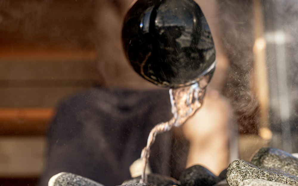 Steam rising in a traditional Russian banya