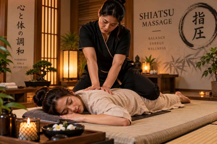 Shiatsu massage therapy at Russian Spa Mahipalpur