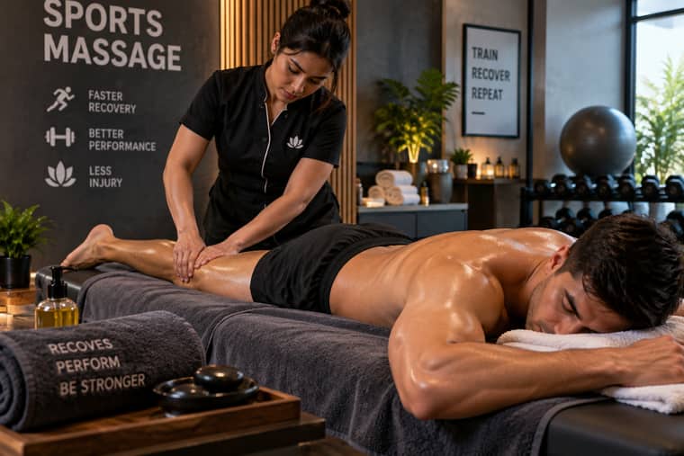 Sports massage treatment for active guests in Mahipalpur